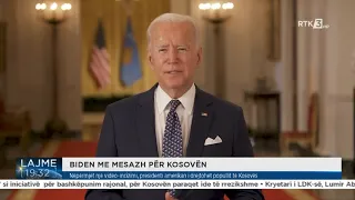 Nëpërmjet një video-incizimi, presidenti amerikan i drejtohet popullit të Kosovës