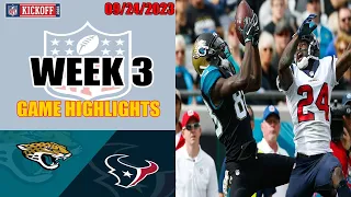 Jacksonville Jaguars vs Houston Texans GAME HIGHLIGHTS HD | NFL Week 3 - September 24, 2023