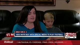 Kids invite boy with special needs to play football