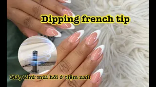 Làm dipping french tip như đắp bột | Nail art designs 2023 | nail tutorial