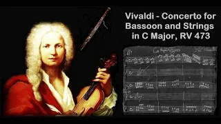 Vivaldi - Bassoon Concerto in C major, RV 473. {w/ original Manuscript.}