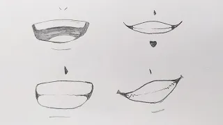 how to draw mouth  how to draw anime mouth