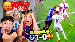 HINCHAS DEL BARÇA REACCIONAN AL INTER 1 - 0 BARÇA *ESTE ROBO NO ES NORMAL...*