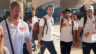 SRH cricket team at Mumbai airport 🕺📽️