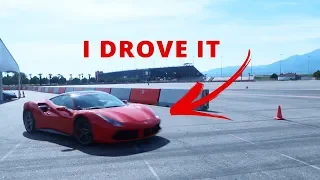 I DROVE A FERRARI 488 ON A TRACK!