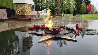 Возложение цветов в 79ю годовщину Победы в ВОВ  на  Мемориале 9-й гвардейской дивизии.