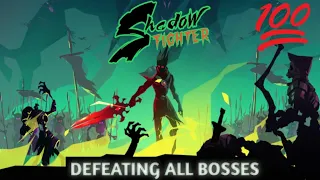 Max level gameplay || Defeating all bosses 100% || @ shadow fighter gameplay