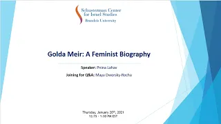 Golda Meir: A Feminist Biography