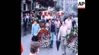 SYND 12 9 80 FUNERALS FOLLOW WAVE OF BASQUE VIOLENCE