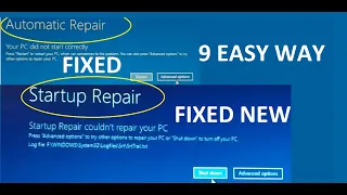 how to fix windows 11 and 10 Automatic Repair Loop, Startup repair could not repair PC, 9 Easy Way