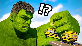 Cars vs Hulk in Teardown 😨！