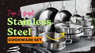 5 best stainless steel cookware sets review in 2024 | nonstick induction cookware sets