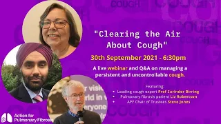 Clearing the air about pulmonary fibrosis cough webinar and Q&A on managing cough symptoms