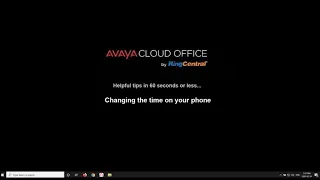 Avaya Cloud Office Quick Tip Video: Changing The Time On Your Phone