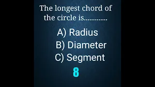 The longest chord of the circle is...... ||GK with PRIMA||