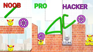 Noob Vs Pro Vs Hacker - Draw To Smash New Max Levels 203-232 Gameplay Part 77