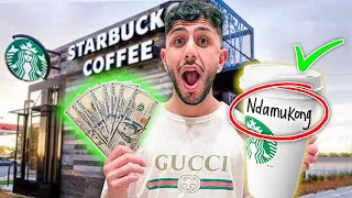 Giving Starbucks Employees $1,000 If They Spell My Name Right!