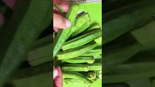 Okra Ready To Cook #shorts #okra #healthy #vegetables #shortsfeed