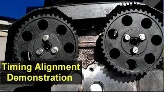 Timing demonstration with head removed, cam cover installation. Volvo 850, S70, V70, etc. - VOTD