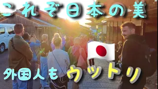 日本が誇る美しい風景に外国人観光客が立ち止まる