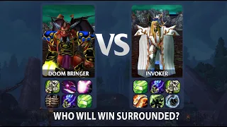 Invoker vs Doom Bringer | 1 x 1 | 25 lvl | full slots | who will beat?