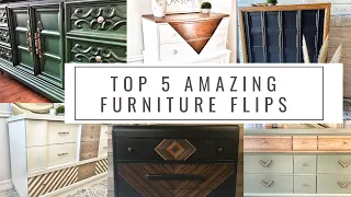 5 Inspiring Furniture Flips // Flipping Furniture Part Time 2021 // DIY Furniture Makeovers