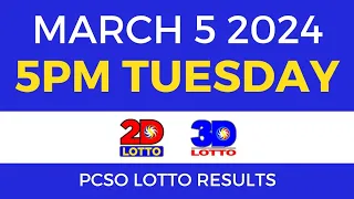 Lotto Result March 5 2024 5pm Swertres Ez2 PCSO