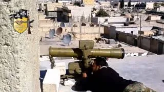 Syria   AOI rebels attack SAA tank with ATGM 22 10