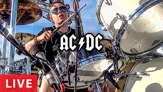 10 Year Old Drummer AC/DC LIVE