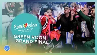 Reactions in the green room during the Grand Final of the 2018 Eurovision Song Contest