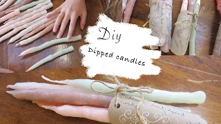 How to make candles  dipped method