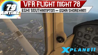 Flight Night 78 | Southampton to Shoreham | X-Plane 11.5b4 | VR