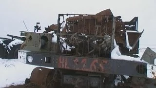 Military vehicles cemetery in winter #2