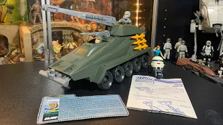 GI Joe Persuader Heatwave Laser Cannon Tank with Back-Stop Driver 1987 Vintage Toy Spotlight