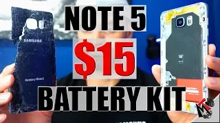 GALAXY NOTE 5 Battery Replacement FAILURE | $15 Battery Kit