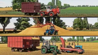 FS22 / Map SVK Gorbani / Transporting and stacking of straw YuMZ-6L/KL, MTZ-80, T-150K