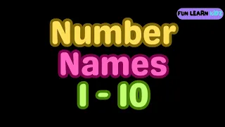 Number Names 1 to 10 | Number spelling
