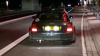 Audi RS4 Avant B5 - HUGE Anti Lag Flames and Brutal Accelerations!!