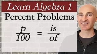 Percent Equations How to Solve (Learn Algebra 1)