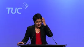 Shami Chakrabarti addresses the TUC's 2015 Congress