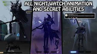All Night Watch Secret Ability & Animations - Identity V (New Hunter)