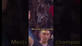 Di Maria Merci pour tout champion 🔴🔵 Fideo 🔴🔵 Di Maria 21/05/2022