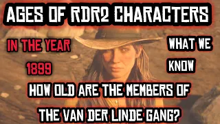 AGES of Red Dead Redemption 2 Characters (what we know!) (age in year 1899)