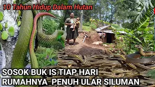 Gempar viral ibu 1 anak ini Hidup bersama ular besar di atas gunung jatim