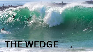 THE WEDGE GIANT WAVES SEPTEMBER 4th 2023 | RAW | Newport Beach