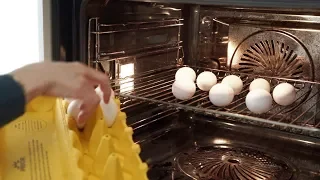 Lei av sprukne egg eller koke egg til veldig mange?