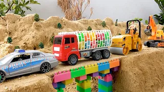 Collection funny videos toy bridge construction vehicles