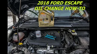 2018 Ford Escape Oil Change - HOW-TO AT HOME!!