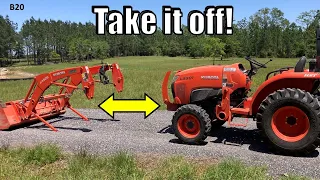 How to Remove the Front Loader on a Kubota Compact Tractor