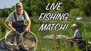 LIVE FISHING MATCH! Pole fishing for Carp and Barbel at Twin Lakes | Polly goes for the WIN!!!!!